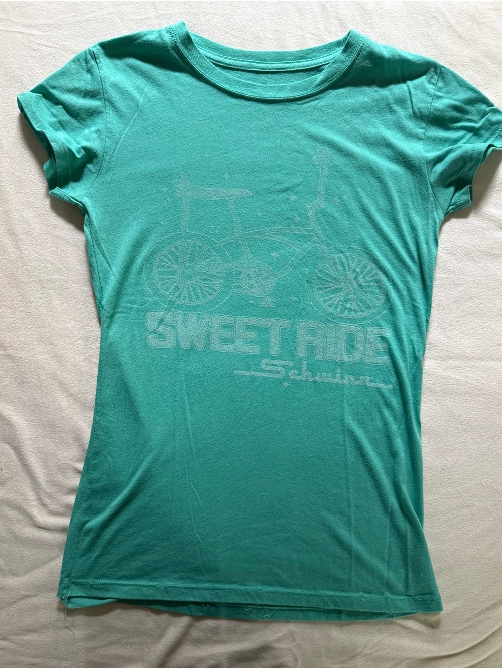 Schwinn Teal 'Sweet Ride' Bike Graphic Short Sleeve Tee